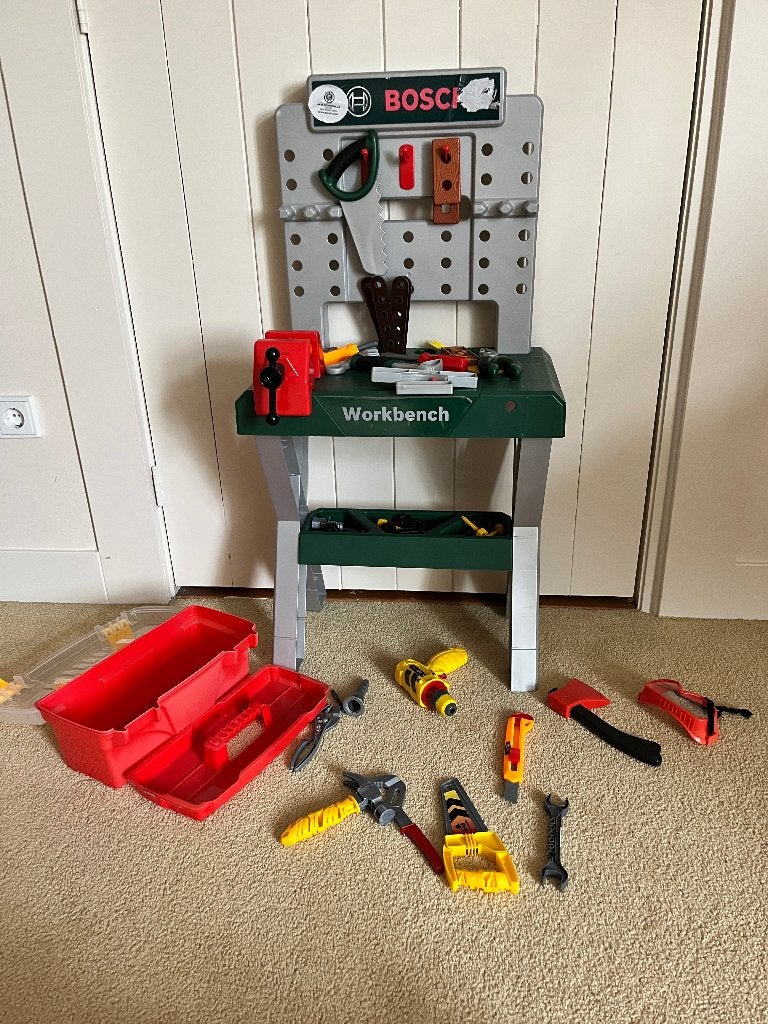 Bosch Werkbank met Gereedschap voor Kinderen, Kinderen en Baby's, Ophalen of Verzenden, Gebruikt