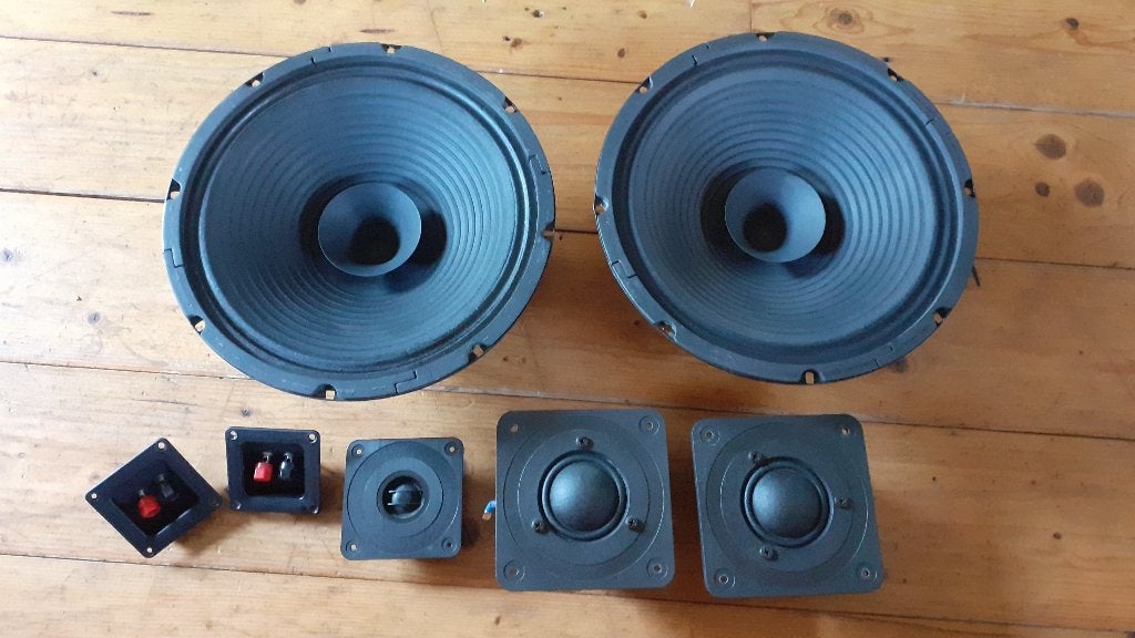 2 breedband speakers 12", Ophalen, Gebruikt, Vloerstaande luidspreker, Overige merken