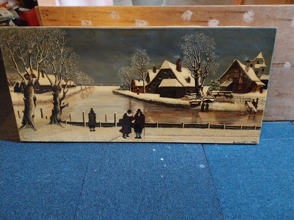 Schilderij met landschap, Ophalen
