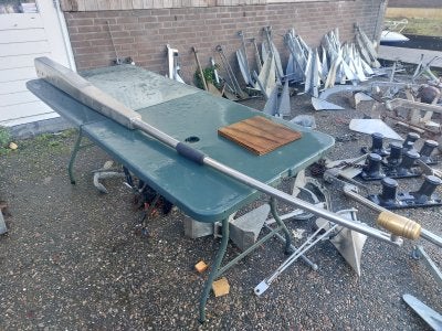 RVS Helmstok (230 cm), Watersport en Boten, Niet ingevuld, Gebruikt, Niet ingevuld, Niet ingevuld