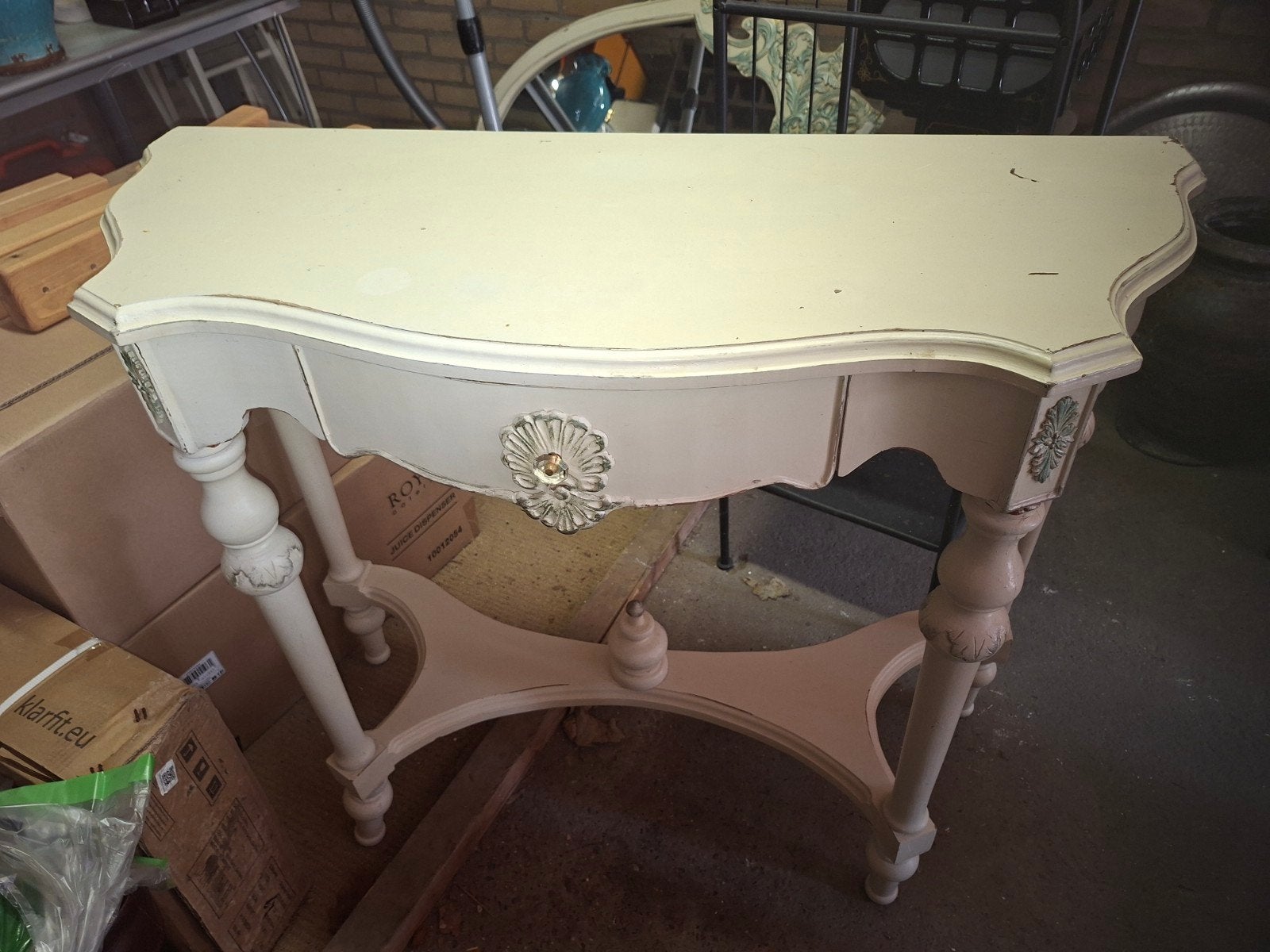 Antieke spiegel en sidetable set, Ophalen