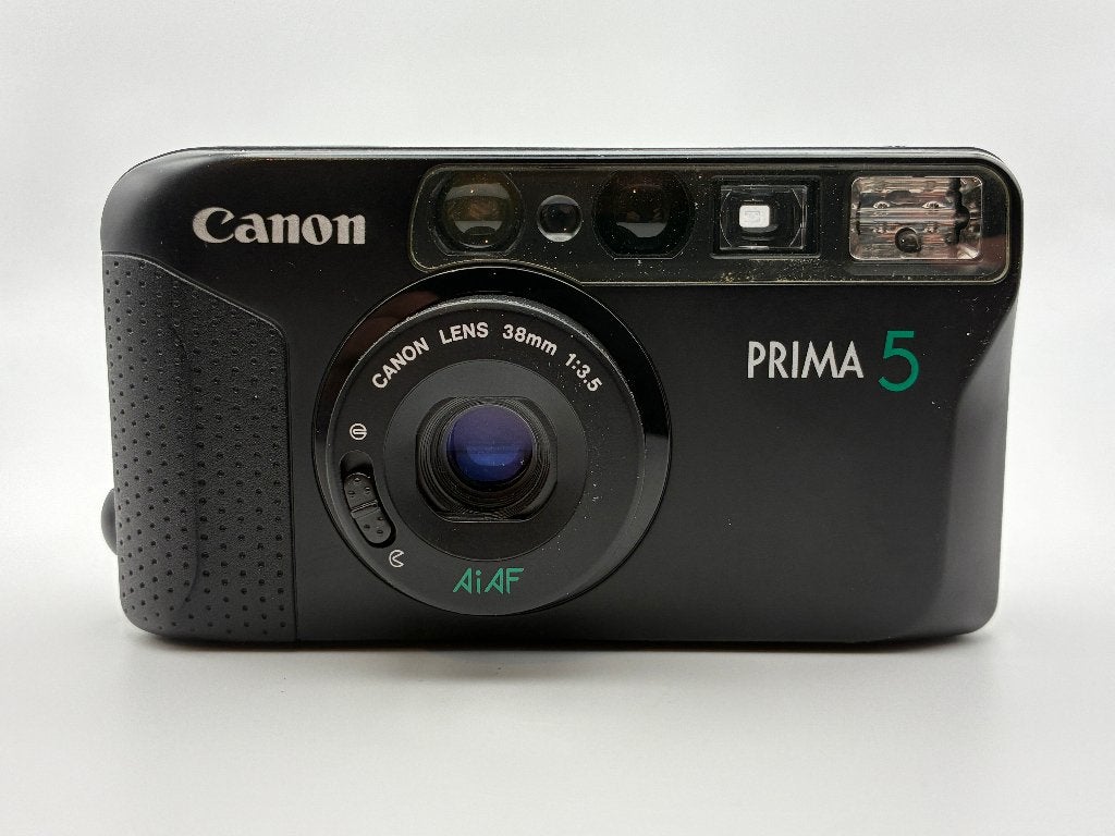 Canon Prima 5 / Analoge Point and Shoot / Getest, Ophalen of Verzenden, Zo goed als nieuw, Compact, Canon