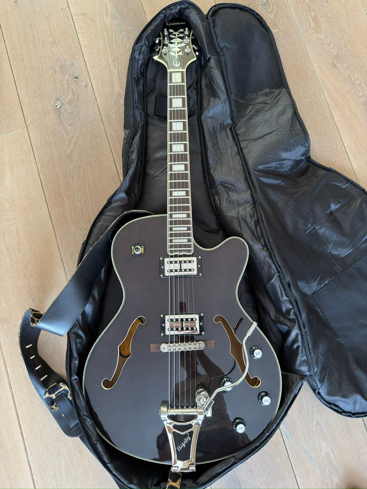 Epiphone Emperor Swingster – Translucent Black, Muziek en Instrumenten, Ophalen of Verzenden, Nieuw, Hollow body, Epiphone