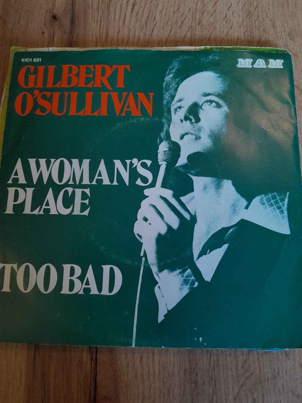 gilbert ,o sullivan 7inch a woman,s place, Cd's en Dvd's, Ophalen of Verzenden, Zo goed als nieuw, Pop