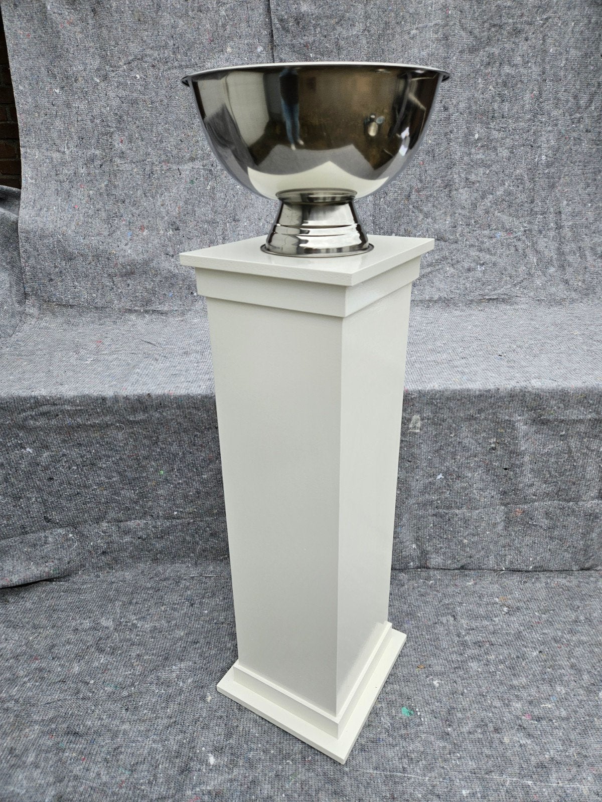 Champagne zuil met ketel te koop, Tuin en Terras, Bloembakken en Plantenbakken, Ophalen, Rond