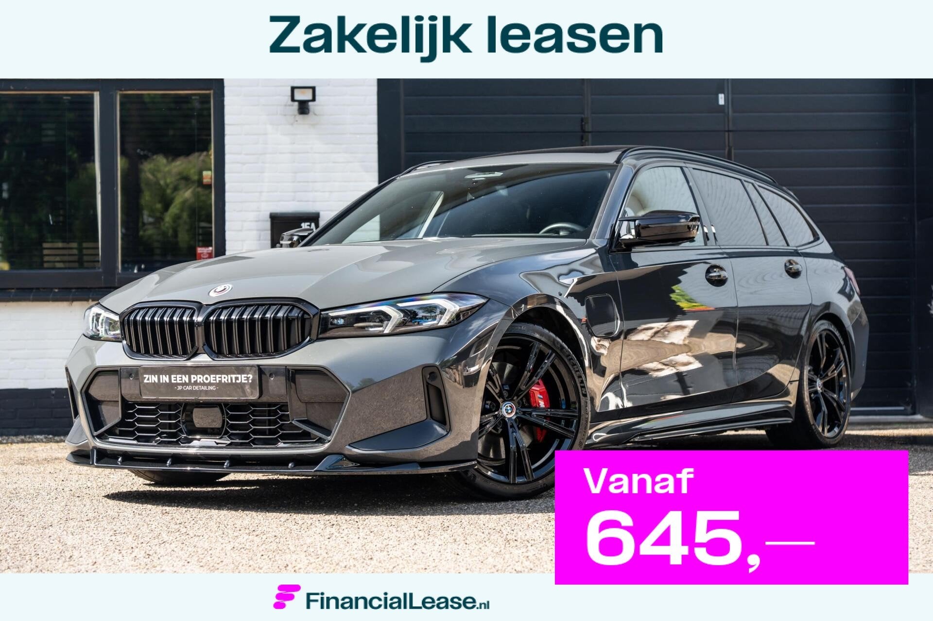 BMW 3-serie Touring 330e M stoel Pano H&K HUD DravitGrau, Automaat, 1998 cc, Gebruikt, Zwart