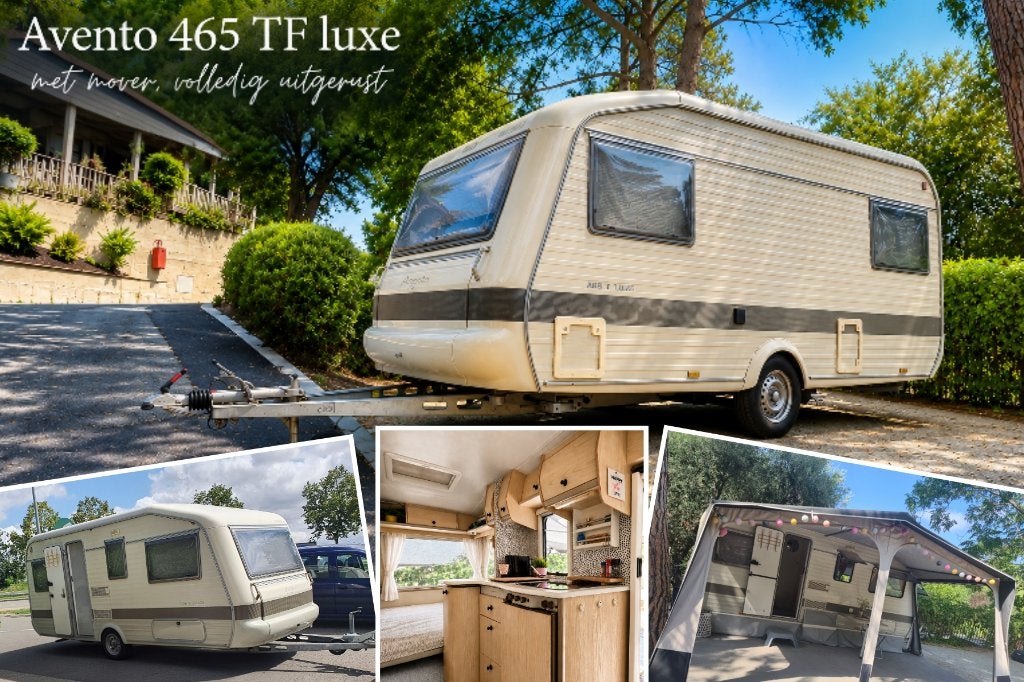 Caravan: Mooie Avento 465TF Luxe met mover, Vast bed, Avento, Treinzit, Particulier