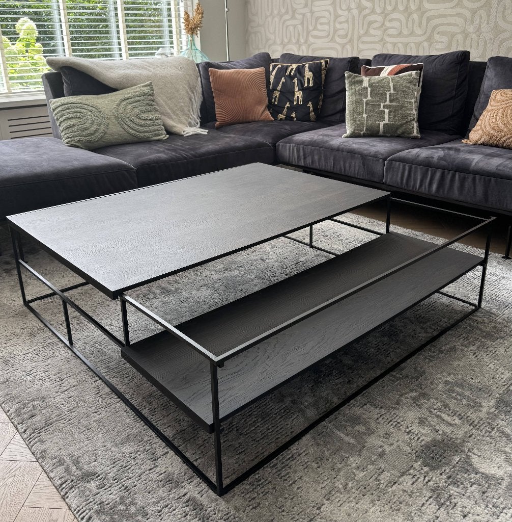 Passe Partout Salontafel - Antraciet, Huis en Inrichting, Ophalen, Gebruikt, Modern, Industrieel, Vierkant