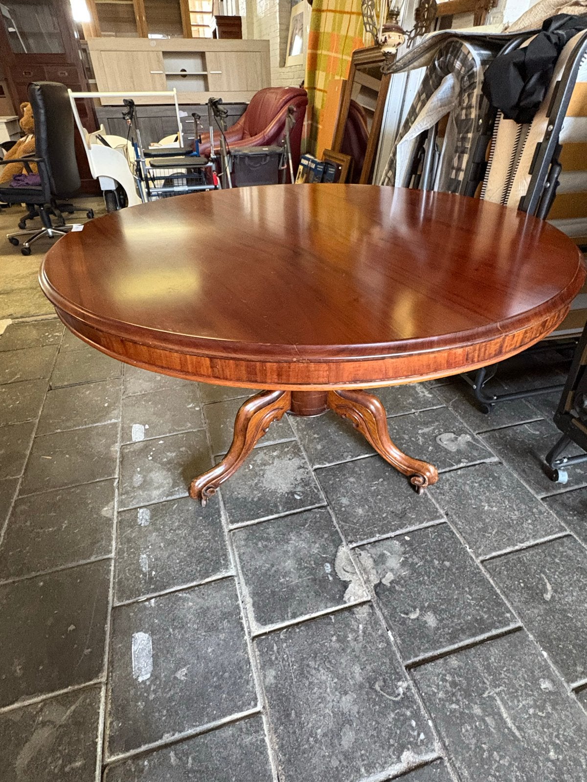 Ronde eetkamertafel, Huis en Inrichting, Tafels | Eettafels, Ophalen, Vier personen, Rond, 100 tot 150 cm