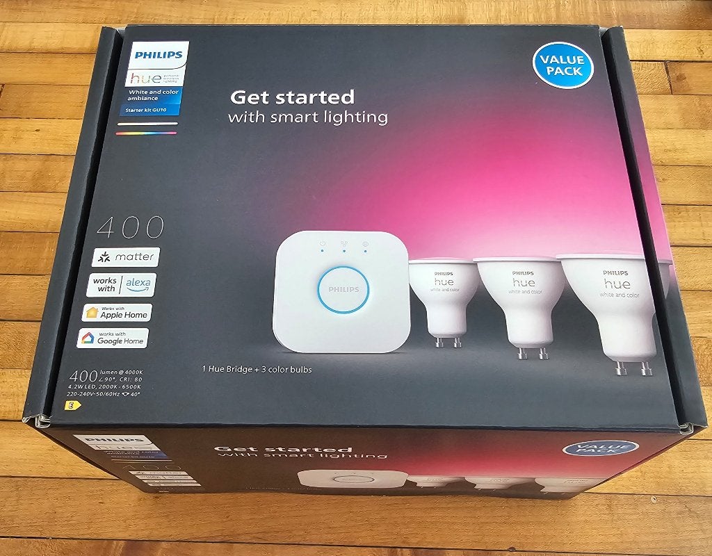 Philips Hue GU10 3-pack White & color + Bridge Starter Kit, Huis en Inrichting, Lampen | Losse lampen, Led-lamp, Minder dan 30 watt
