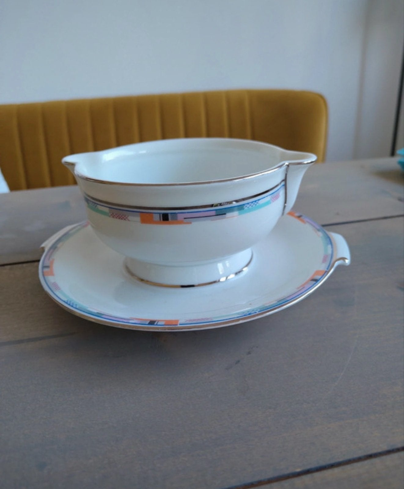 Rosenthal Bavaria Olympia Juskom met schaal, Ophalen of Verzenden, Zo goed als nieuw, Porselein, Kom(men)