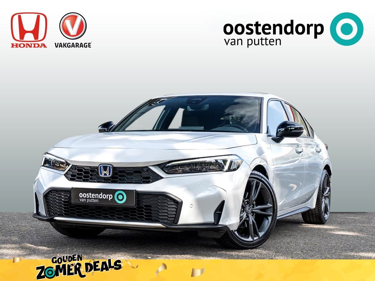 Honda Civic 2.0 Full Hybrid Sport | NL auto l 8 jaar garanti, Auto's, Honda, Automaat, 4 cilinders, Leder en Stof, Wit