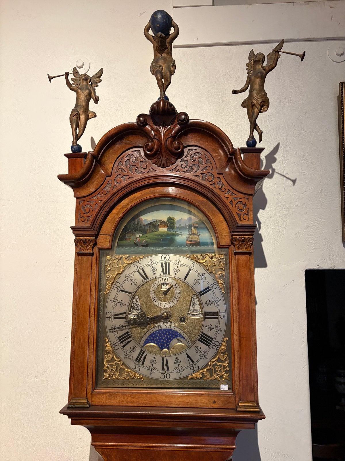 Amsterdams Staand Horloge met Scheepjesmechaniek, Antiek en Kunst, Ophalen