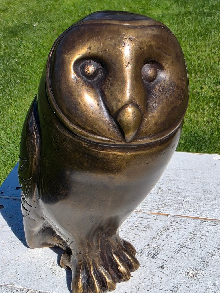 KERKUIL / BRONZEN BEELD / UIL, Dierenbeeld, Nieuw, Info@huisentuindecoratiemarie.nl, Huis en tuin decoratie marie