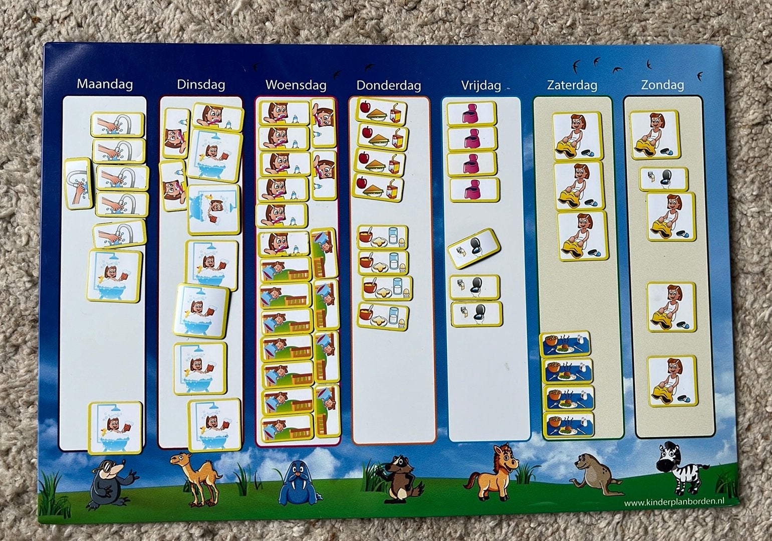 Mooi dagritme planbord van Kinderplanborden, Ophalen of Verzenden, Zo goed als nieuw, Wanddecoratie