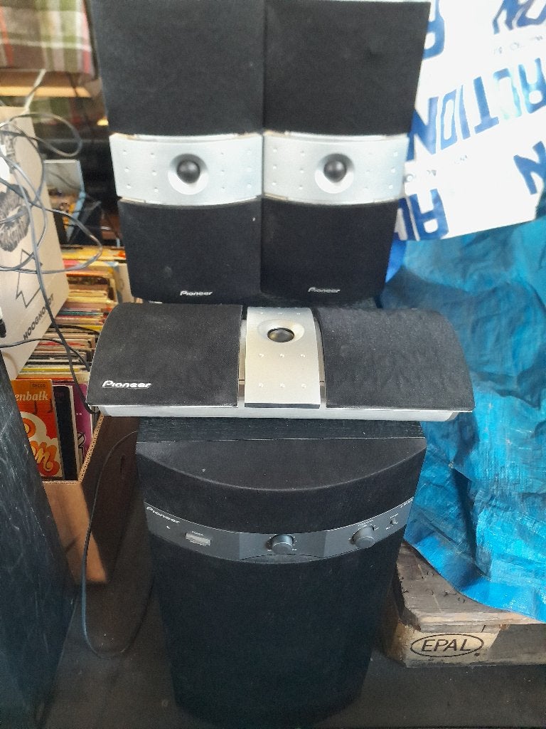 Pioneer S-W110S Subwoofer en S-ST70 Satelliet Speakerset, Ophalen of Verzenden, Gebruikt, Subwoofer, Overige merken