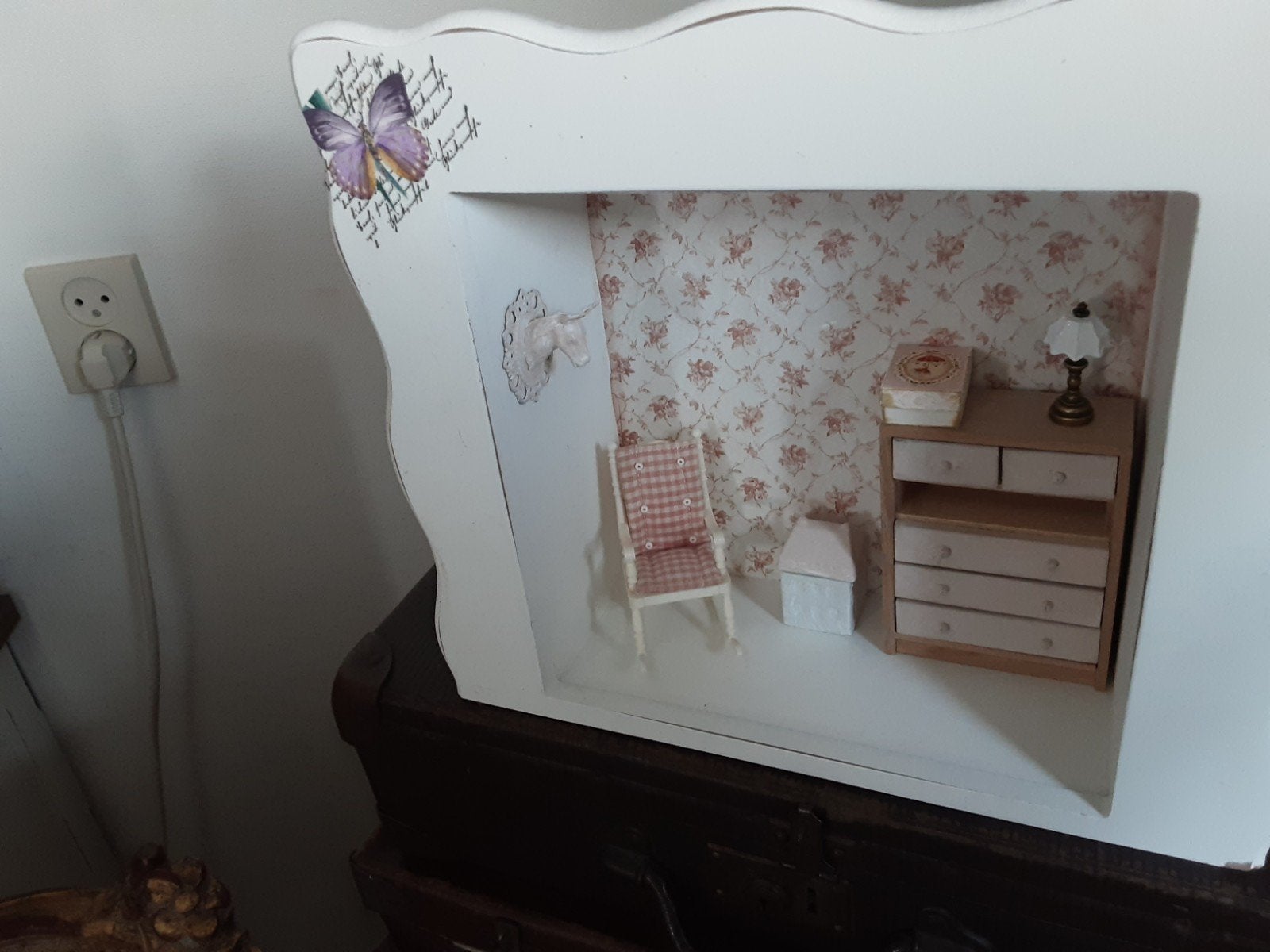 Poppenhuis kijkkastje miniaturen, Ophalen of Verzenden, Gebruikt, Poppenhuis