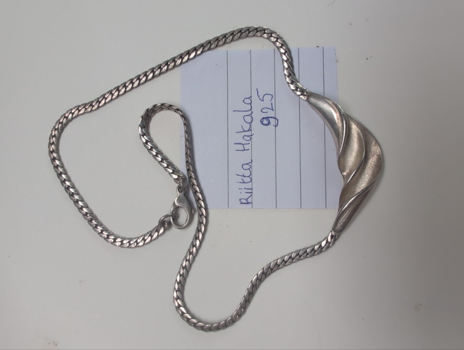 vintage fins collier - riitta hakala, Ophalen, Zilver