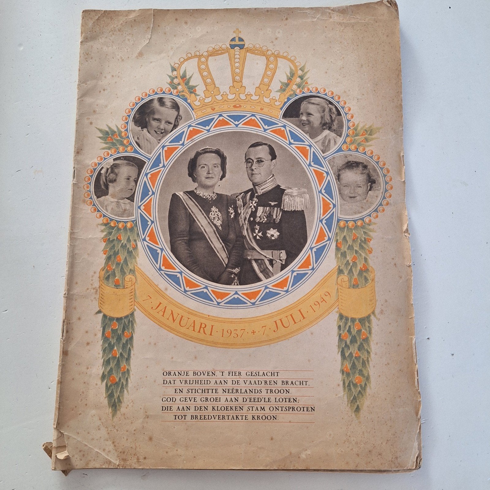 Gedenkalbum 1949 ,huwelijk Juliana en Bernard, Gebruikt, Ophalen of Verzenden, Nvt, Tijdschrift of Boek