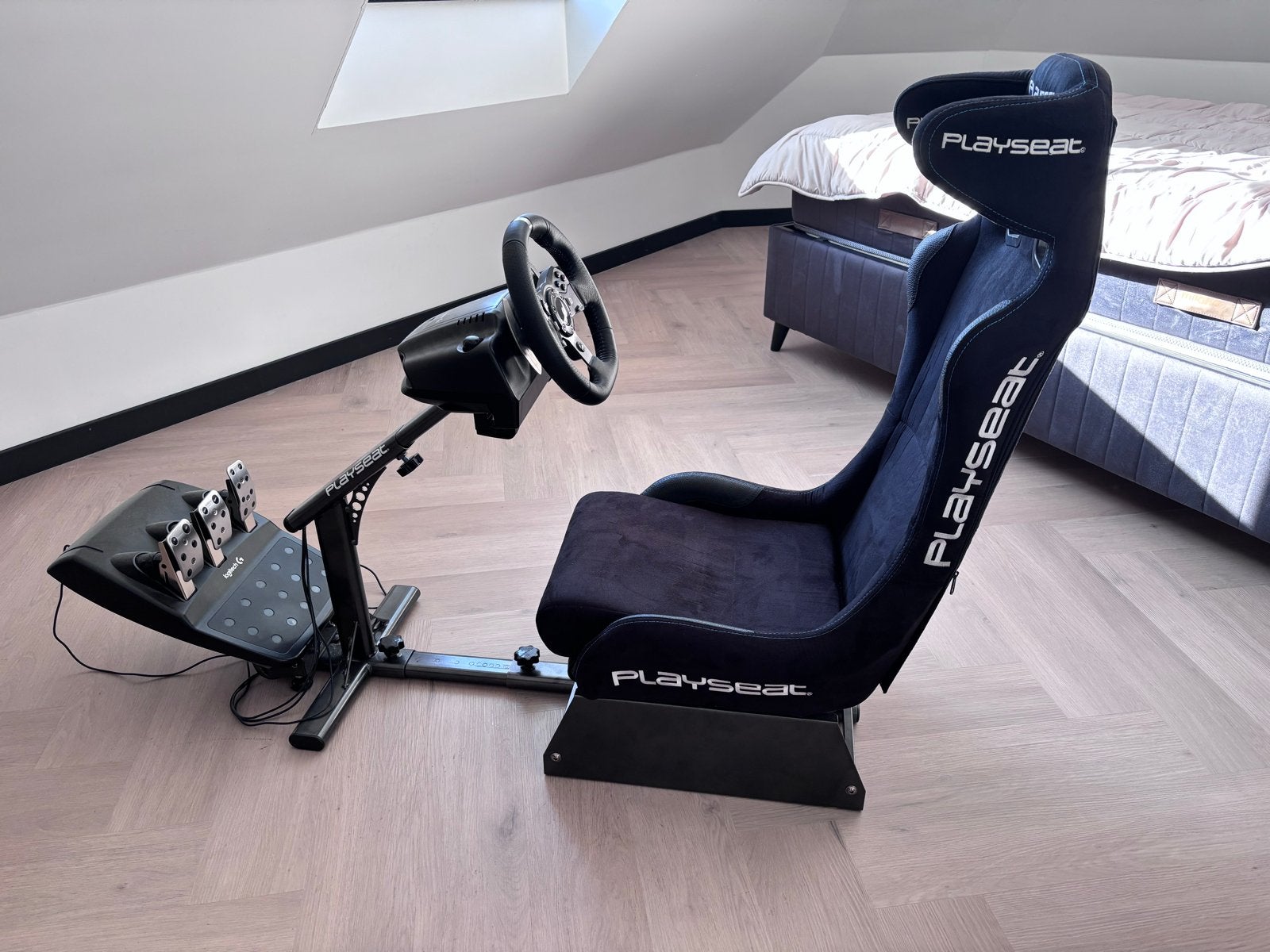 Playseat met Logitech G920 racestuur en pedalen, Ophalen of Verzenden, Overige merken, Gebruikt