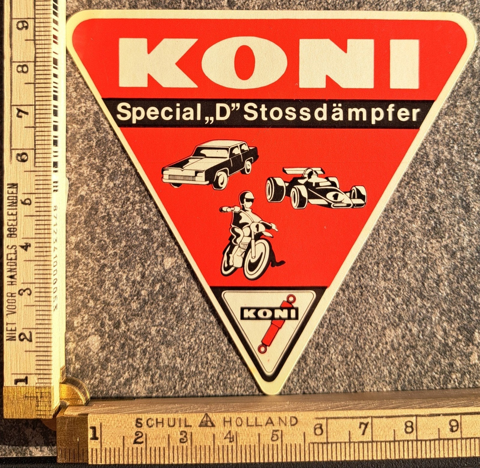 Vintage sticker Koni schokbrekers autosport autorace, Ophalen of Verzenden, Zo goed als nieuw