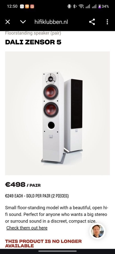 Dali Densor 5, Audio, Tv en Foto, Luidsprekers, Ophalen, Zo goed als nieuw, Overige merken