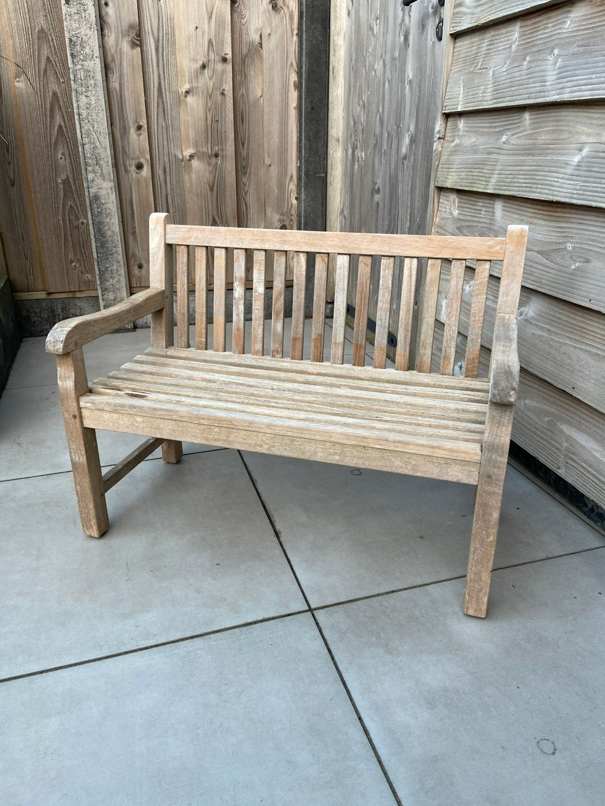 Kinder tuinbank 75x40x56 cm teakhout, Ophalen, Gebruikt, Teakhout