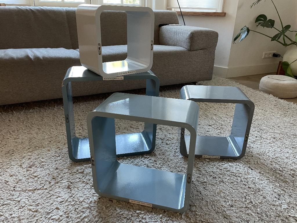 Sebra muurkastjes / muurkubus 4 stuks, Ophalen of Verzenden, Gebruikt, Wanddecoratie