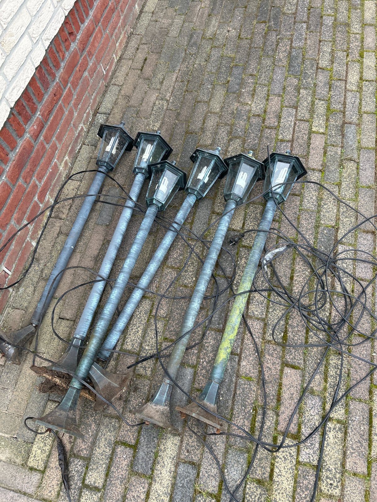 Tuinlampen, Ophalen, Gebruikt, Staal, Staande lamp