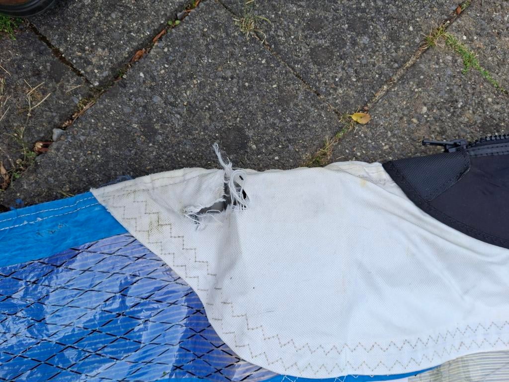 Windsurfzeil, Ophalen, Gebruikt, Mast
