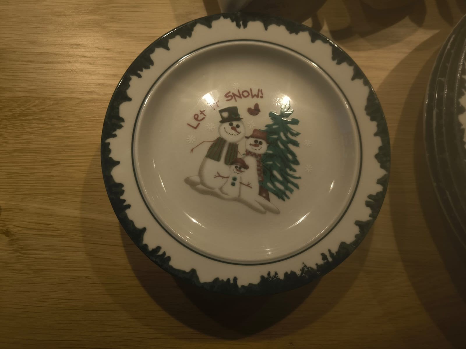 Kerst serviesgoed met sneeuwpop design € 20,00, Ophalen of Verzenden, Nieuw