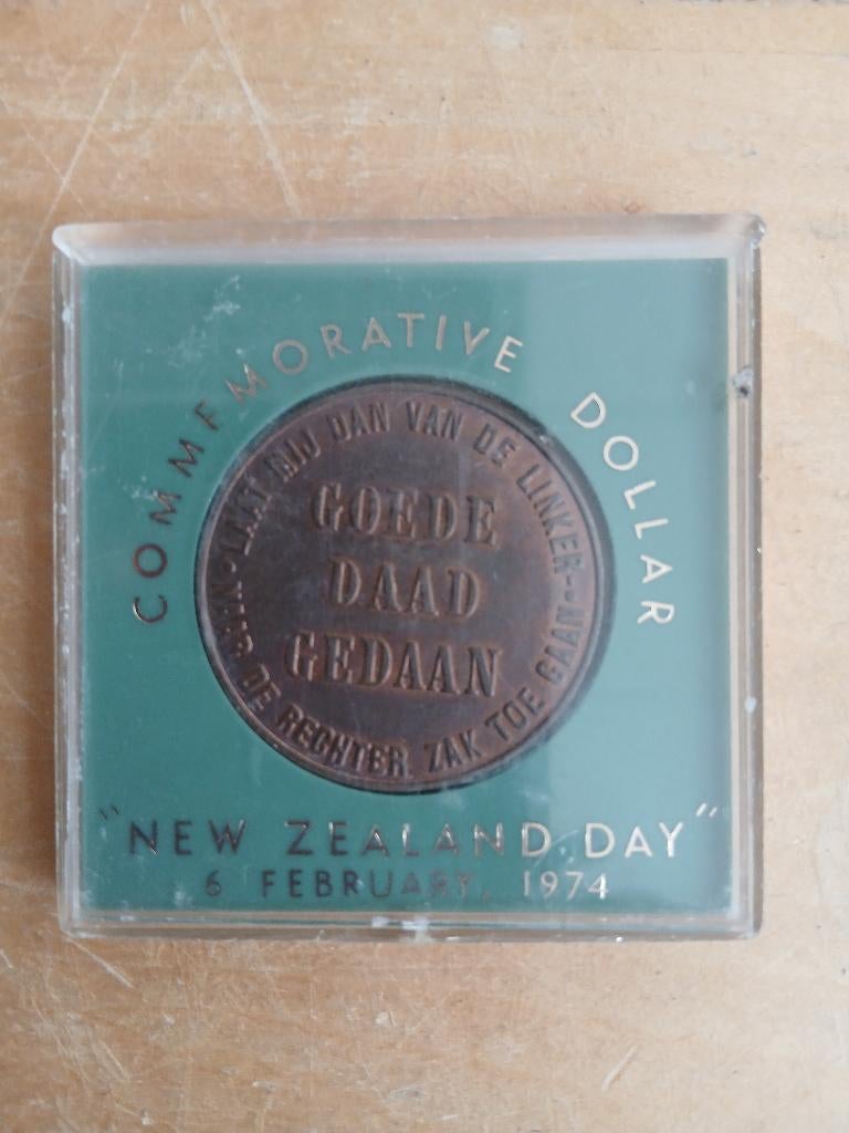 Commemorative padvinder dollar 1974 - Est. Franeker, Ophalen of Verzenden, Noord-Amerika, Losse munt