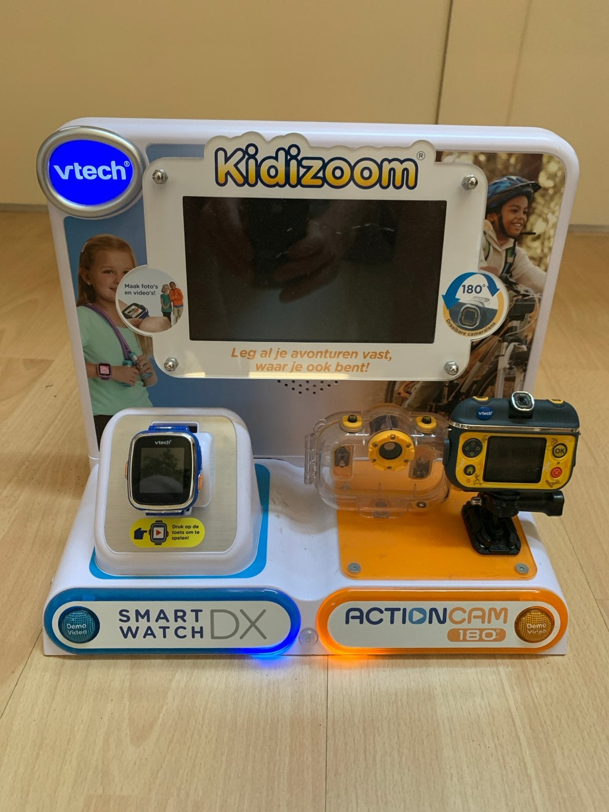 Vtech Kidizoom Reclamezuil met Smartwatch en Actioncam, Kinderen en Baby's, Ophalen of Verzenden, Zo goed als nieuw, 6 jaar of ouder