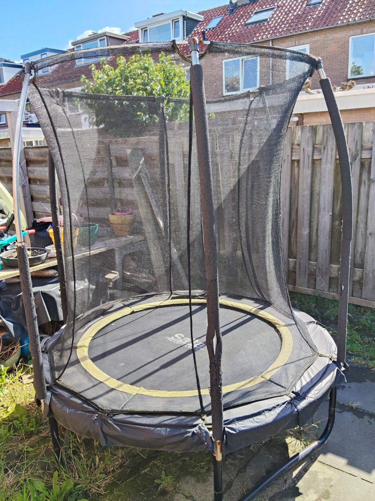 Trampoline Salta met veiligheidsnet, Ophalen, Gebruikt