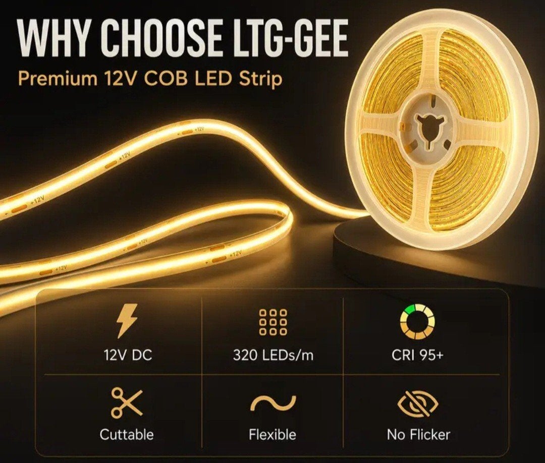 Premium COB LED Strip - 5 Meter (12V) - Warm Wit, Ophalen of Verzenden, Nieuw