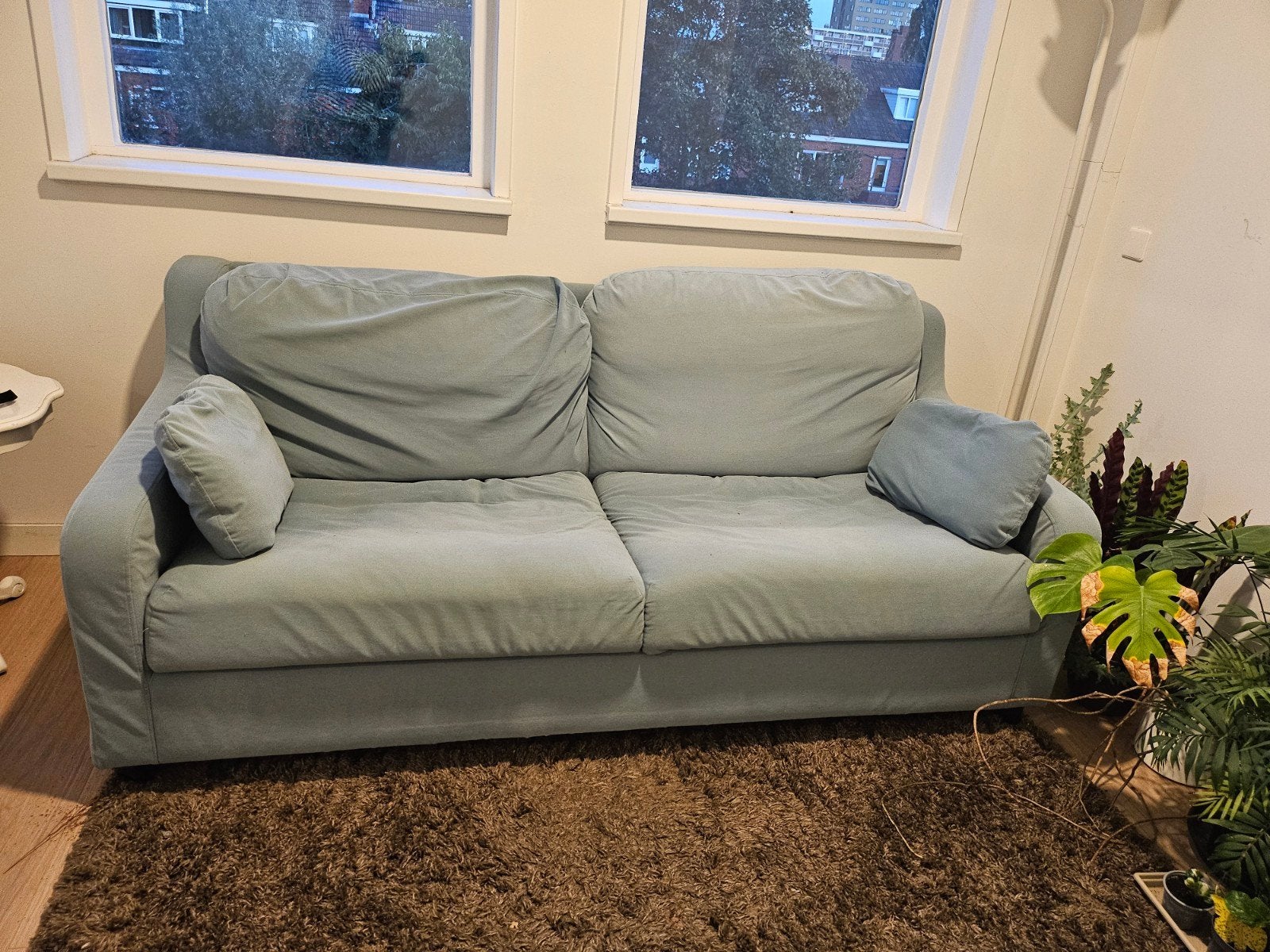 IKEA bank met wasbare hoezen, 200x95cm, goede staat, Huis en Inrichting, Ophalen, Gebruikt, 150 tot 200 cm, Driepersoons