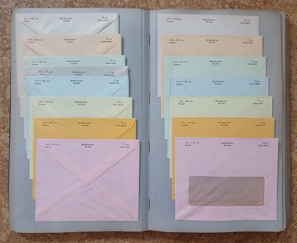 presentatiemap enveloppen Gooise Verpakking Zeist GVZ, Gebruikt, Verzenden, Overige typen, X