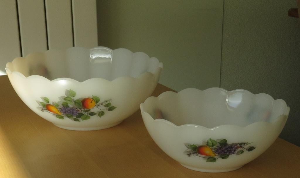Vintage Arcopal Fruits de France Schalen Set, Ophalen
