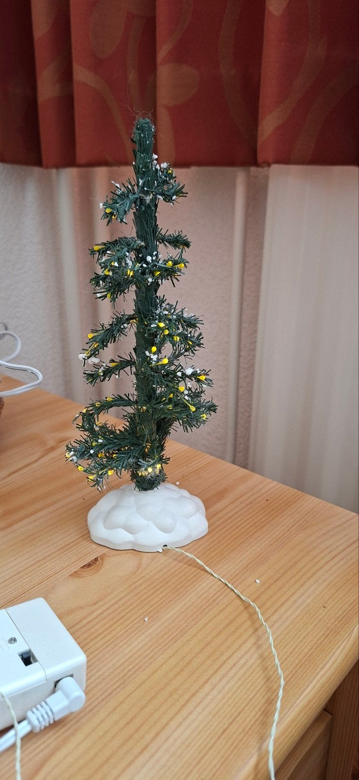 Lemax verlichte boom geel verlicht (12), Ophalen of Verzenden, Gebruikt