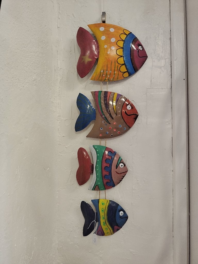 Wanddecoratie vissen metaal - tropisch - NU ACTIE DHL!!!, Metaal, -, Wandhanger, Kwastje-over-Kastje