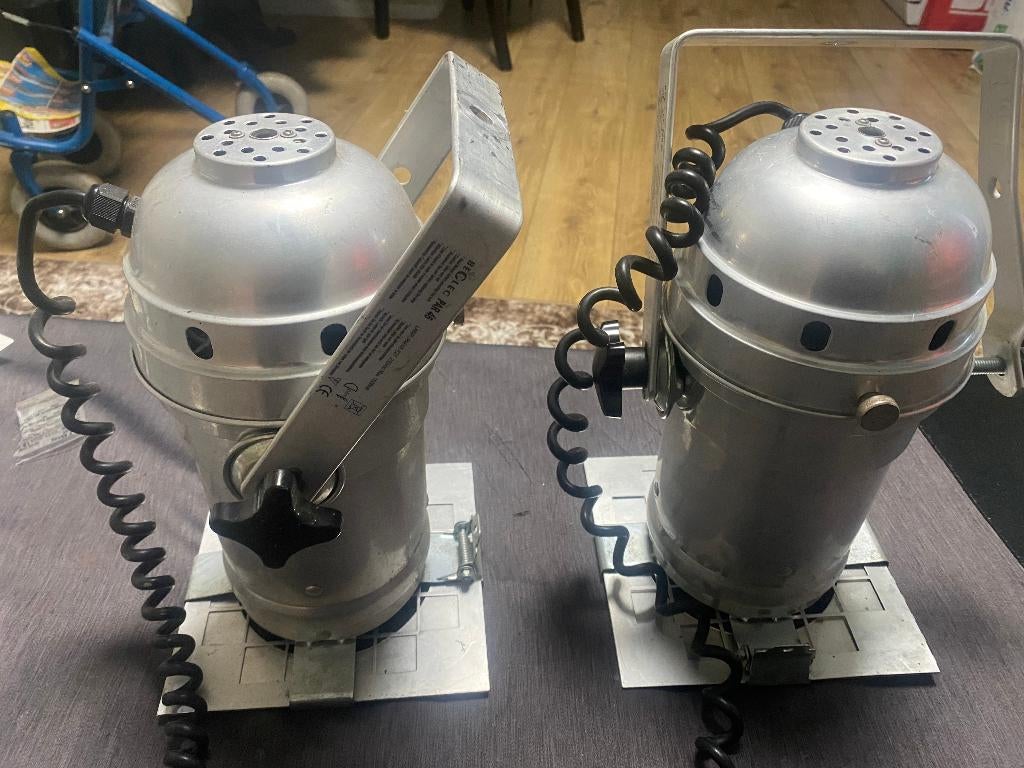 2 x Theaterspot Theaterlamp- berglec par 46 E27 150 watt, Ophalen of Verzenden, Nieuw, Metaal of Aluminium