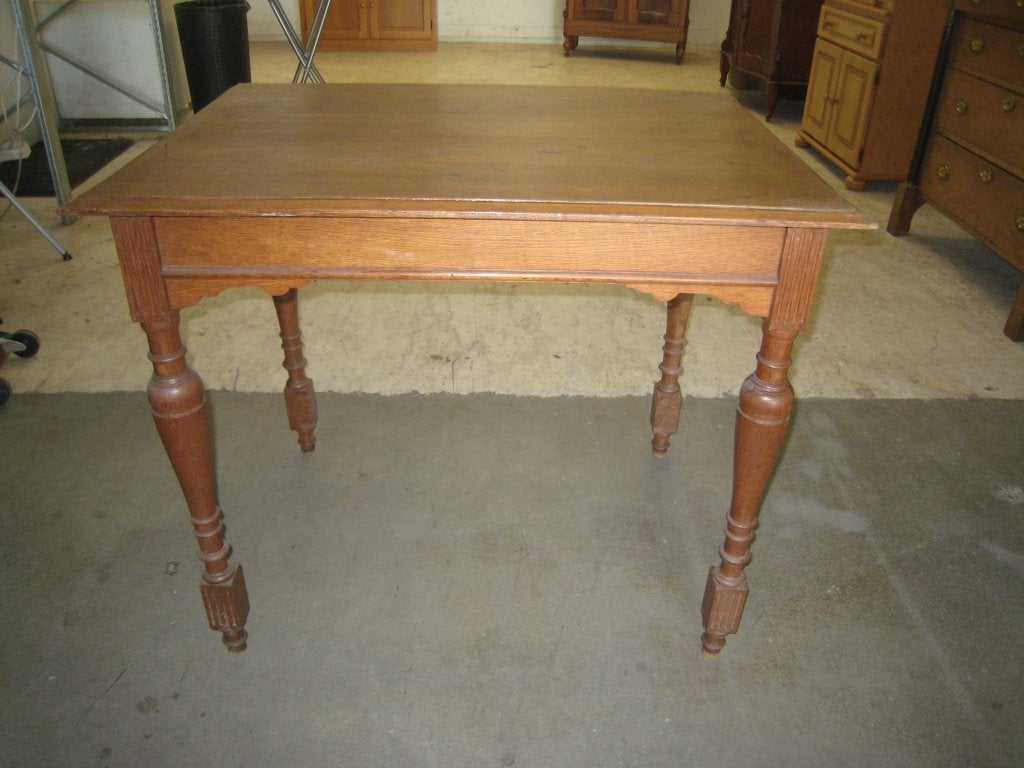 Antieke eiken speeltafel, hoog 75, breed 90, diep 67, Antiek en Kunst