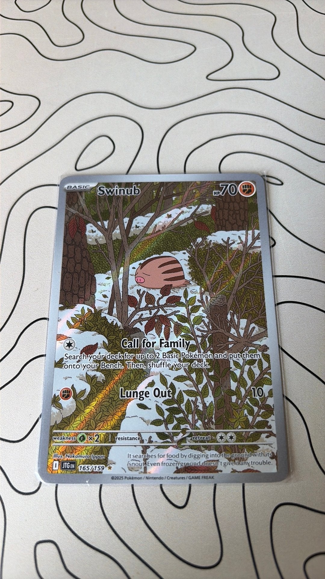 POKEMON CARD’s HIT ART.  SWINUB, Ophalen of Verzenden, Zo goed als nieuw, Overige thema's, Pons of Mal