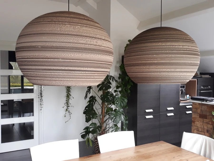 Kartent zernez kartonnen XL lamp, Ophalen, Zo goed als nieuw, Natuurlijk materiaal