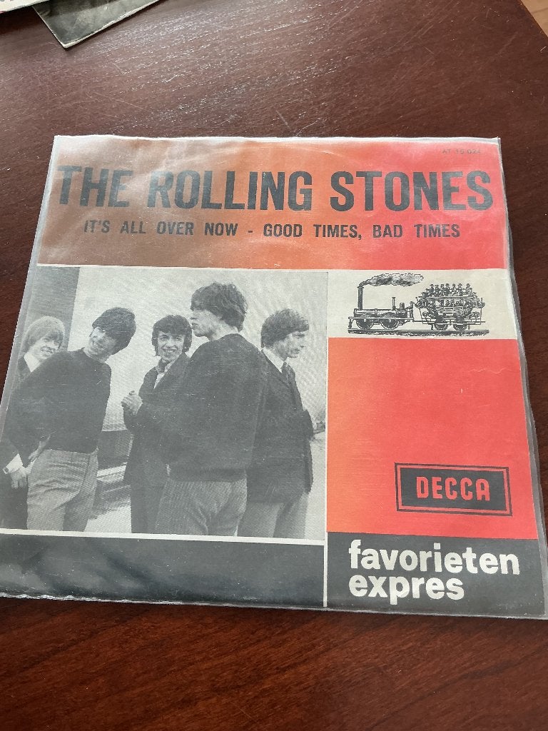 Rolling Stones - It s all over now/ Good times bad times, Beschermende buitenhoes, Ophalen of Verzenden, Gebruikt, Pop