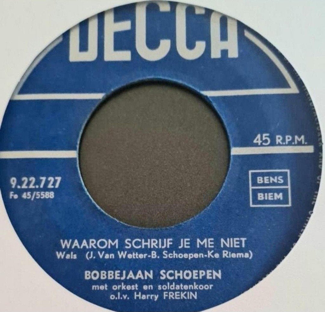 BOBBEJAAN SCHOEPEN  - WAAROM SCHRIJF JE ME NIET, Cd's en Dvd's, Ophalen of Verzenden, Gebruikt