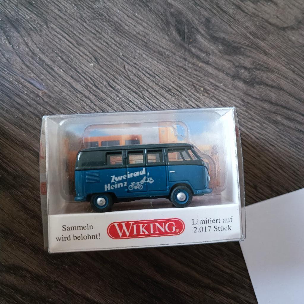 Wiking VW T1 ( Typ 2 ) Bus Zweirad Heinz maat 1:87 nieuw, Ophalen of Verzenden, Nieuw, Auto