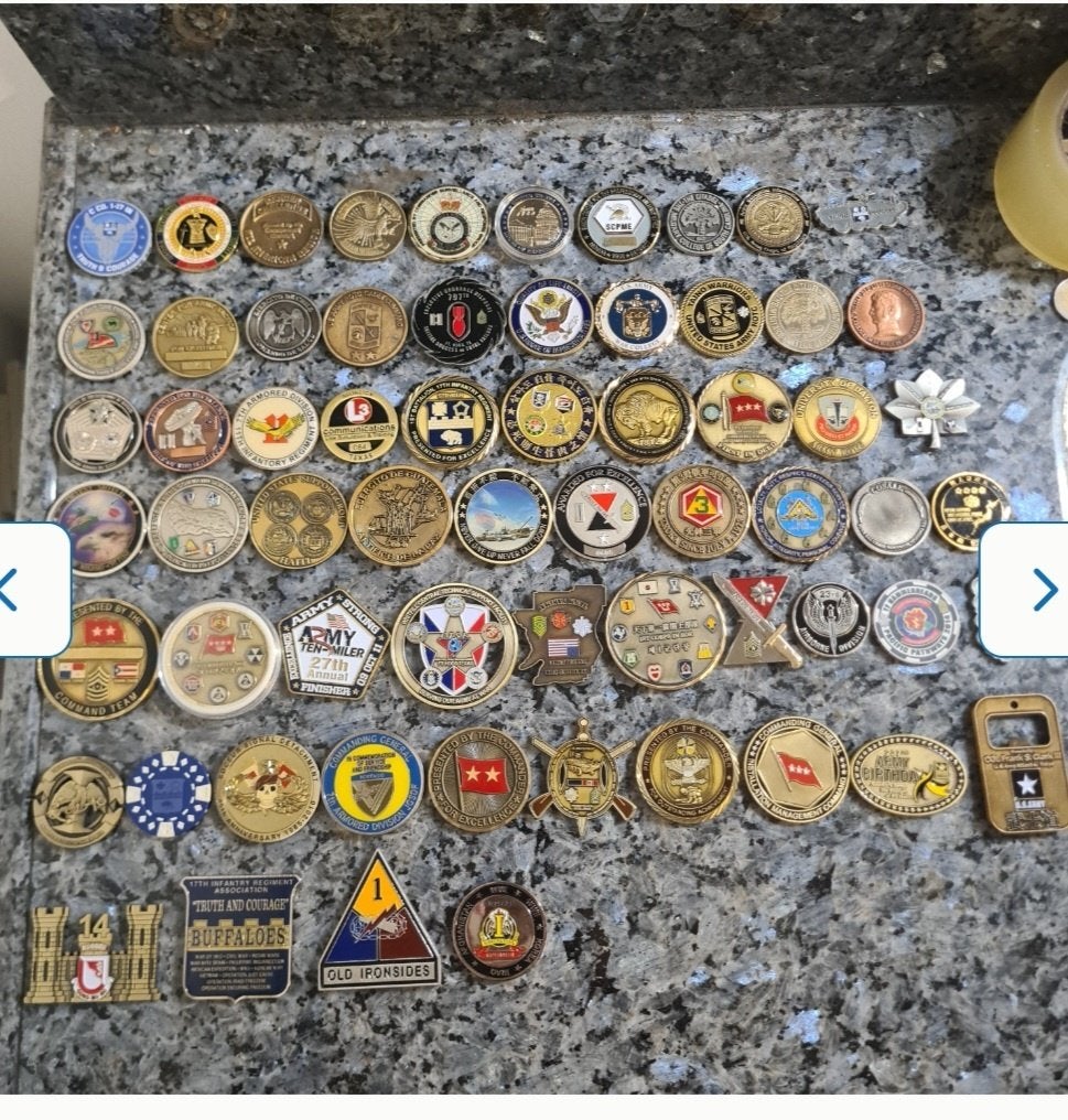 Challenge coin, Verzamelen, Ophalen of Verzenden, Landmacht, Amerika, Embleem of Badge