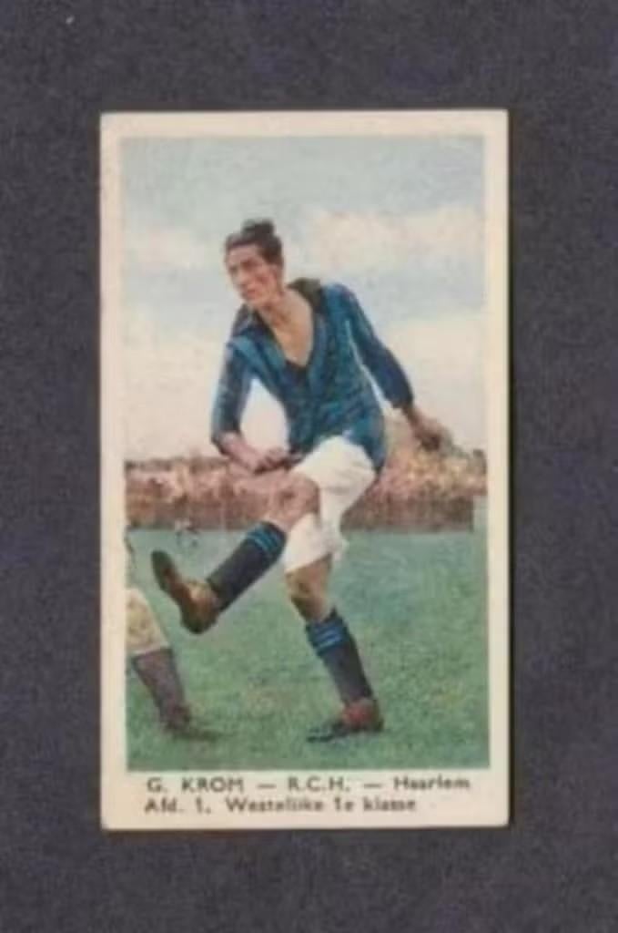 Voetbalplaatje G. Krom RCH Haarlem Jaren 30., Ophalen of Verzenden, Zo goed als nieuw