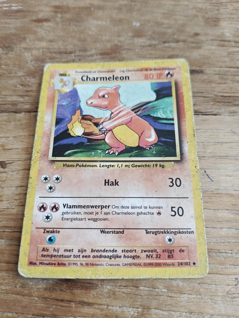 Charmeleon 24/102 Nederlandse Pokémon kaart, Ophalen of Verzenden, Gebruikt, Losse kaart